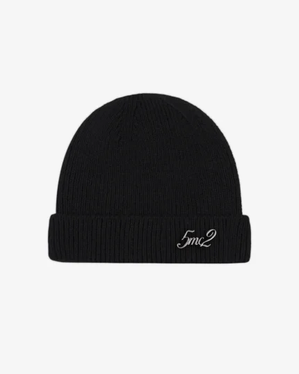 5MC2 Pitch Black Raw Beanie