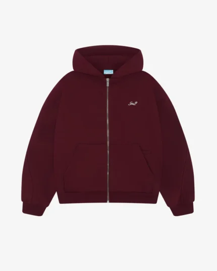 5MC2 Bordeaux Zip Hoodie